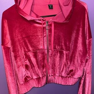 Pink Velvet Jacket, Worn once. Nothing wrong just don’t like the way it fits.